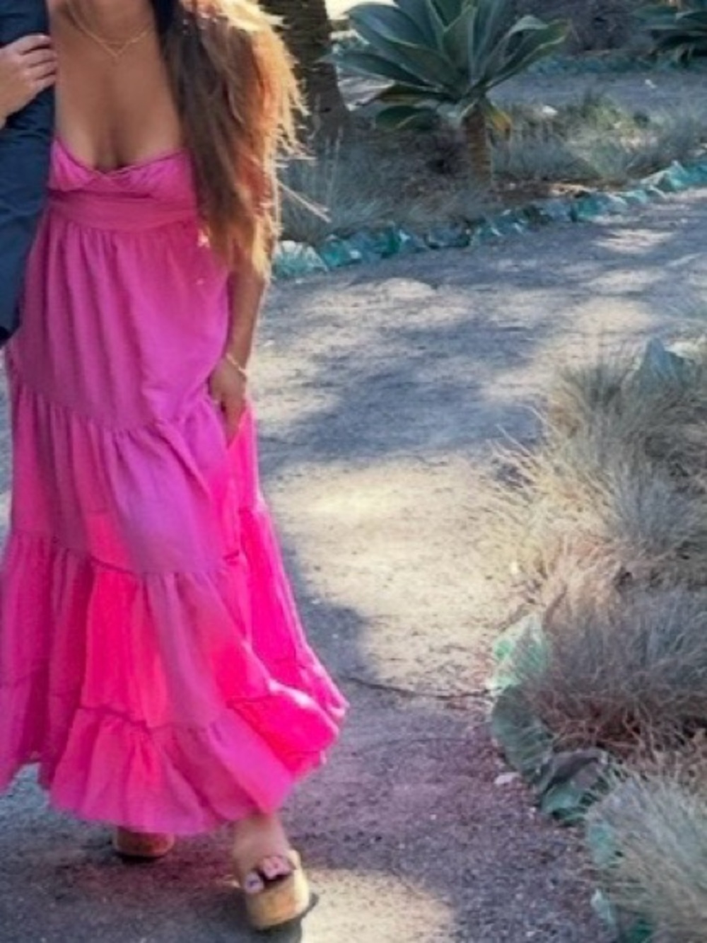 Princess Polly Hot Pink Tiered Maxi Sundress
